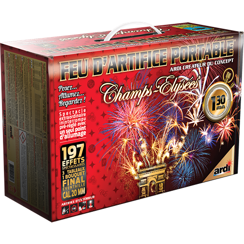 FEU D'ARTIFICE PORTABLE® CHAMPS-ÉLYSÉES® 1MN30