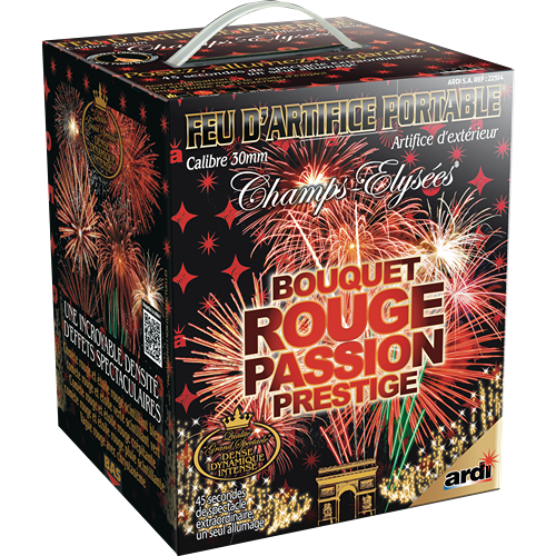 FEU D'ARTIFICE PORTABLE® BOUQUET ROUGE PASSION PRESTIGE