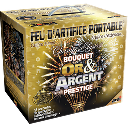 [SC22520] FEU D'ARTIFICE PORTABLE® BOUQUET OR ET ARGENT PRESTIGE (pièce)