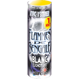 [SC28025] FLAMME DE BENGALE 1min BLANC CLIGNOTANT